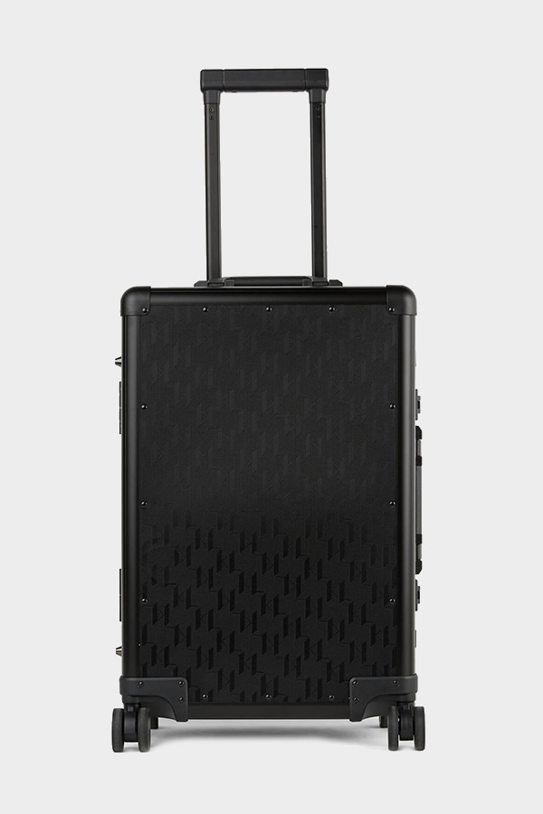 KARL LAGERFELD TRAVEL SUITCASE - 1QB Kl Monogram Aop Black